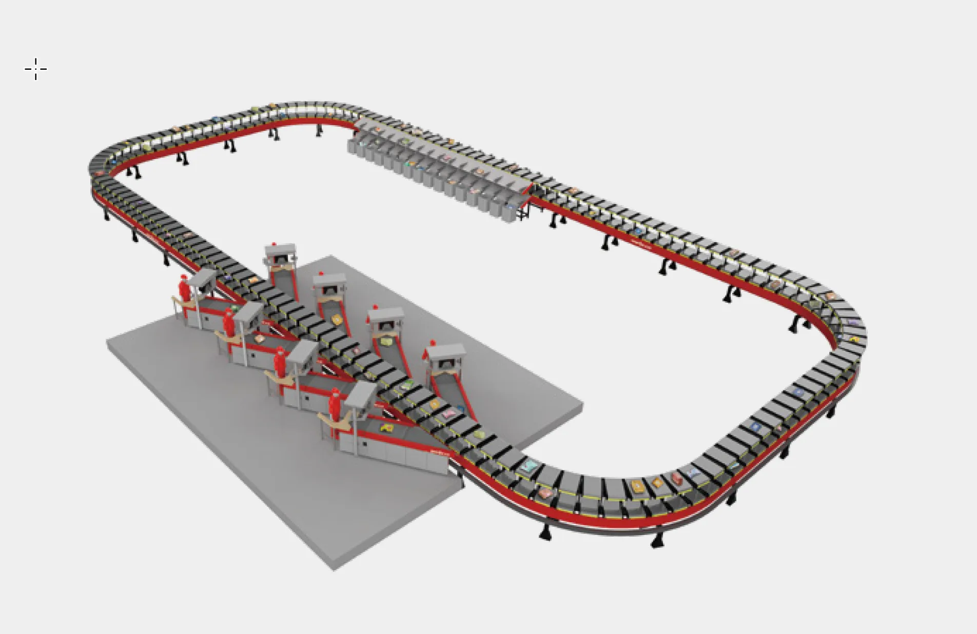 Loop cross-belt sorter