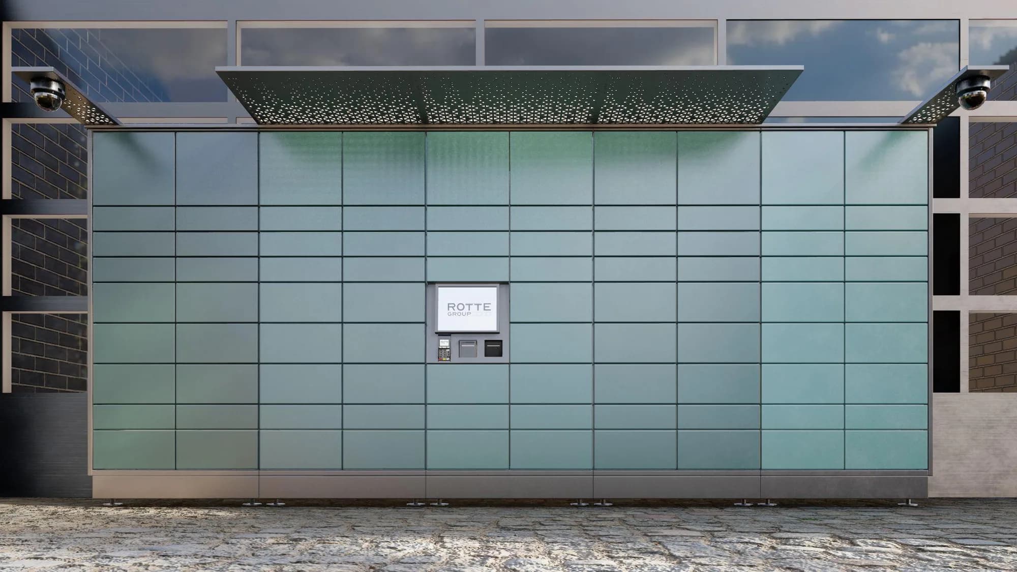 Installed ROTTE parcel locker