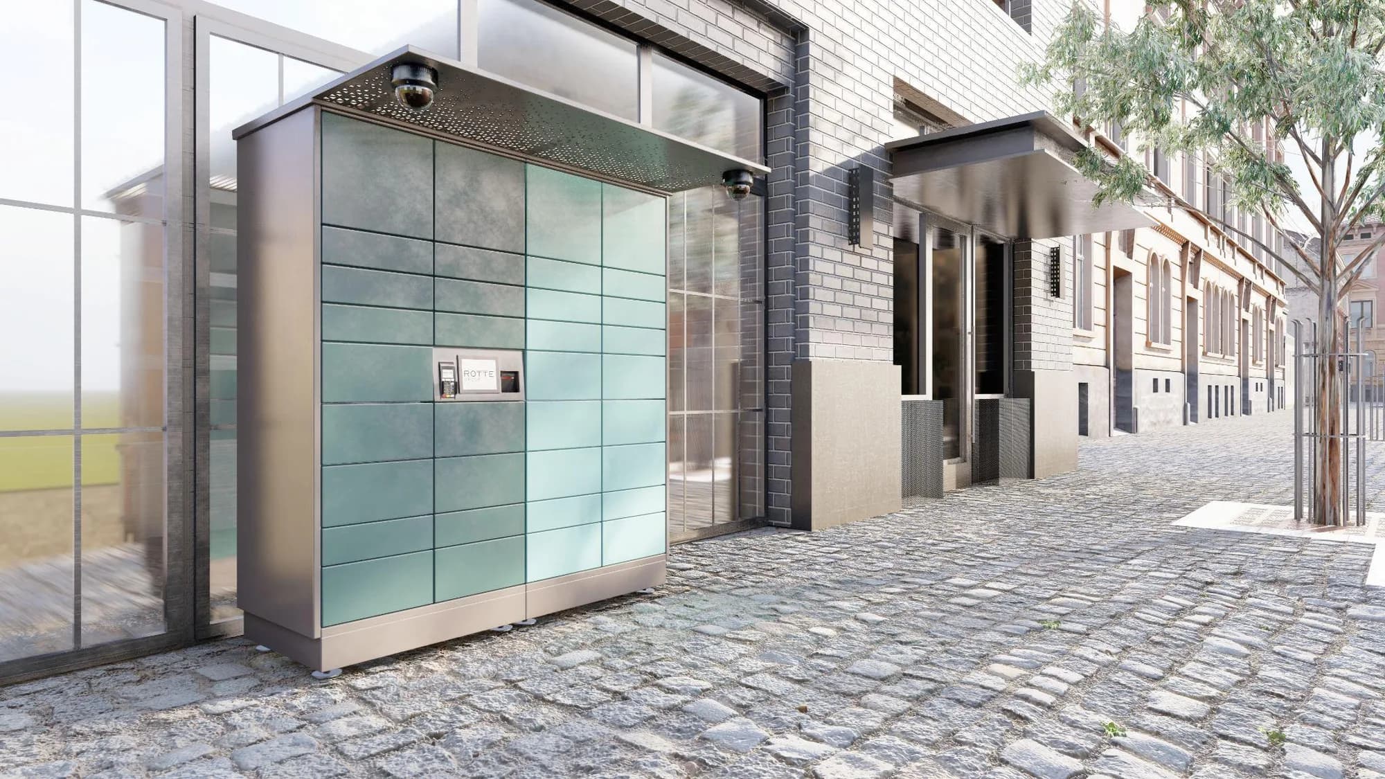 Installed ROTTE parcel locker